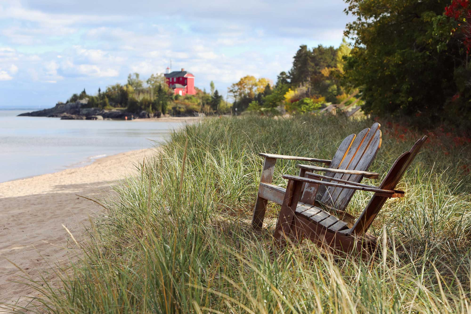 adirondack-chairs-on-the-shore-of-lake-superior-in-marquette-michigan